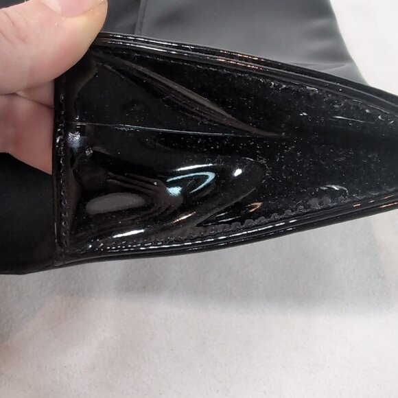 Dior Beauty Black Faux Patent Leather Clutch Wallet Bag Makeup Folder Christian - Picture 11 of 11